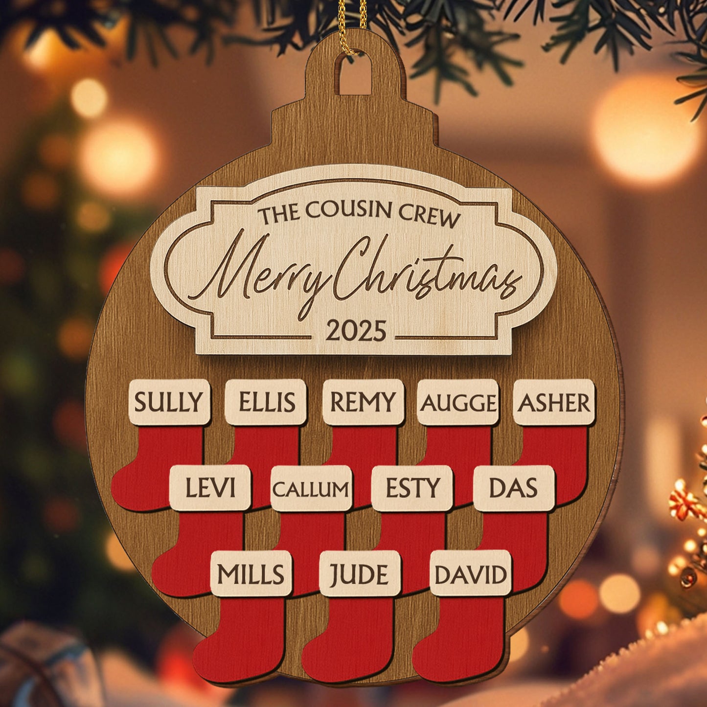 The Cousin Crew Merry Christmas Stockings Ornament