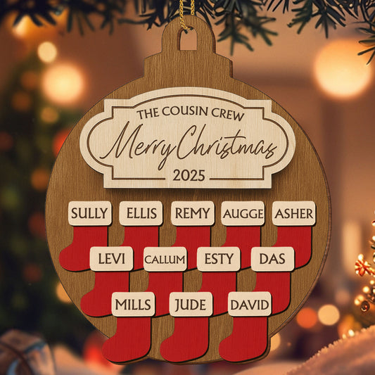 The Cousin Crew Merry Christmas Stockings Ornament