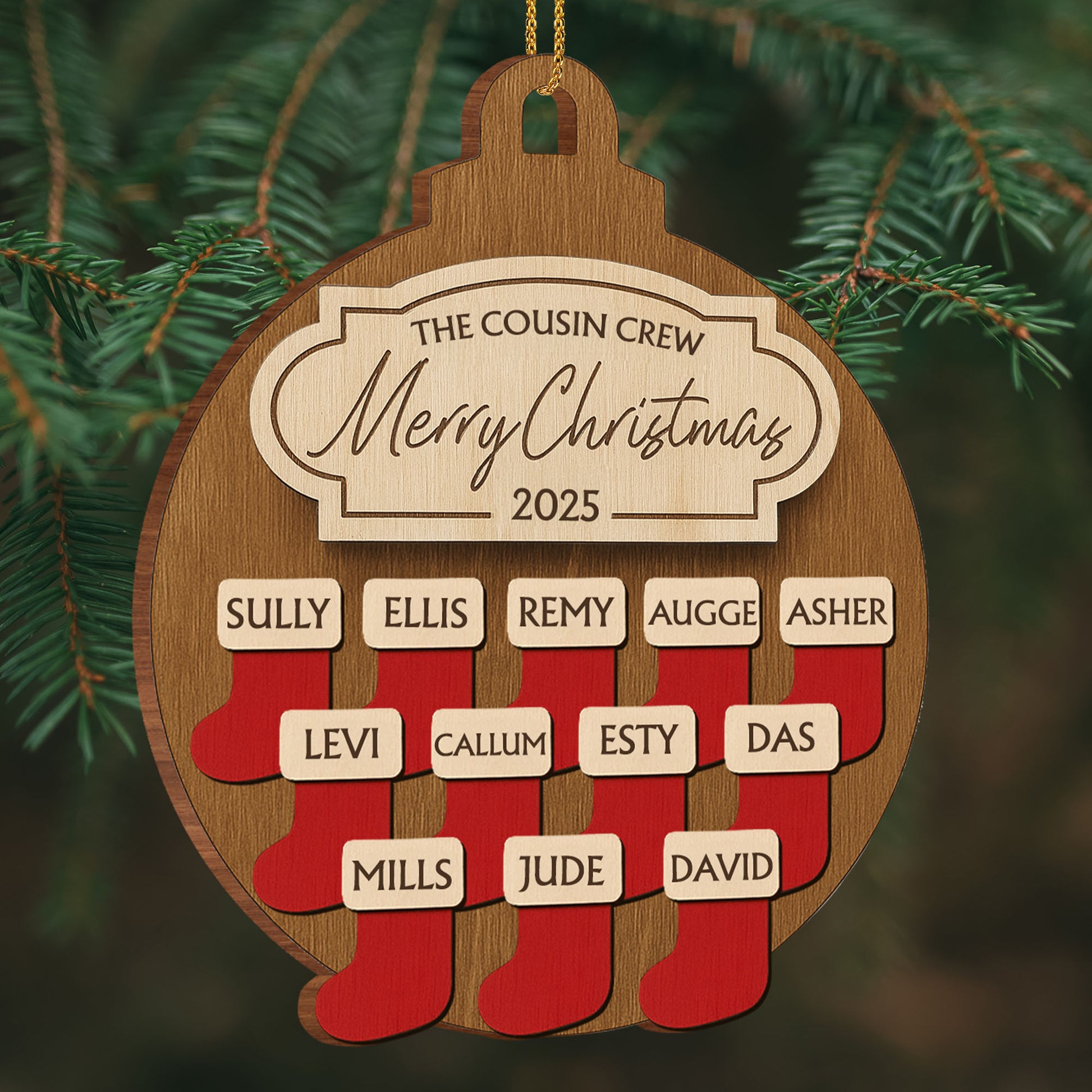 The Cousin Crew Merry Christmas Stockings Ornament