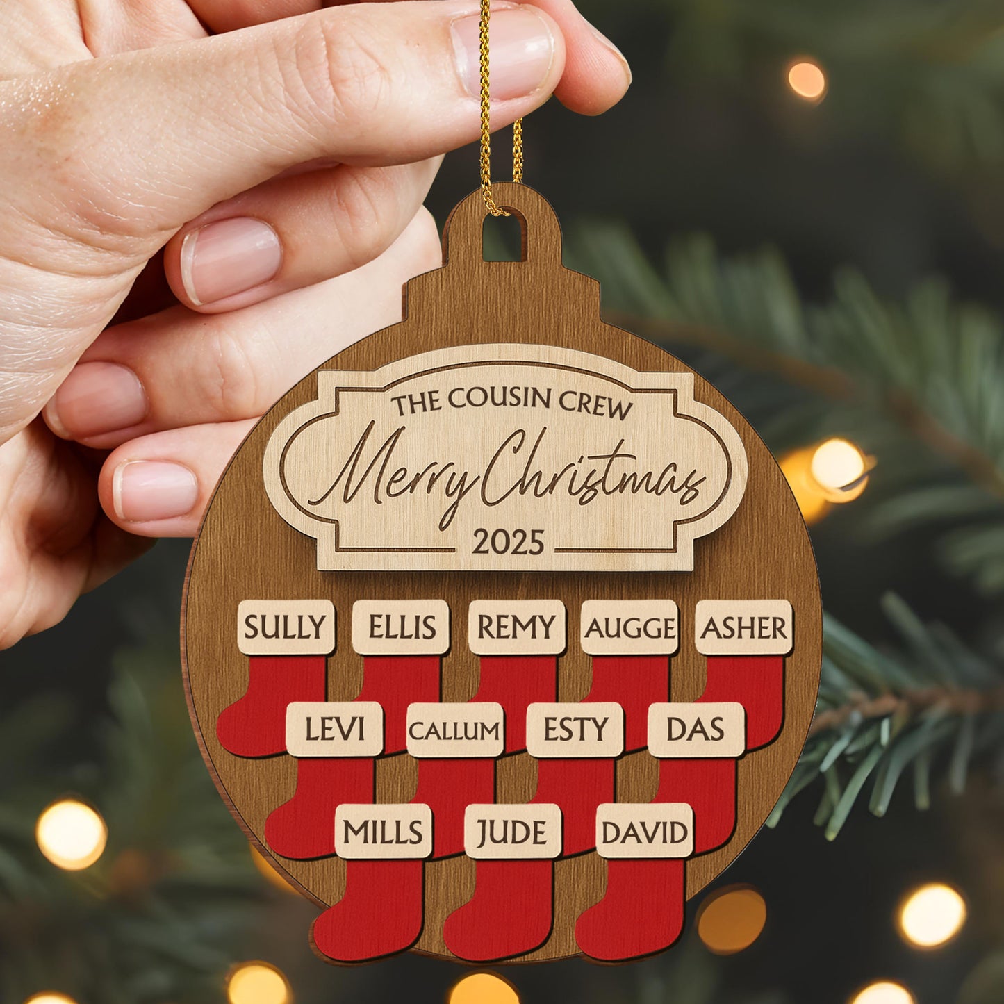 The Cousin Crew Merry Christmas Stockings Ornament