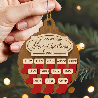 The Cousin Crew Merry Christmas Stockings Ornament