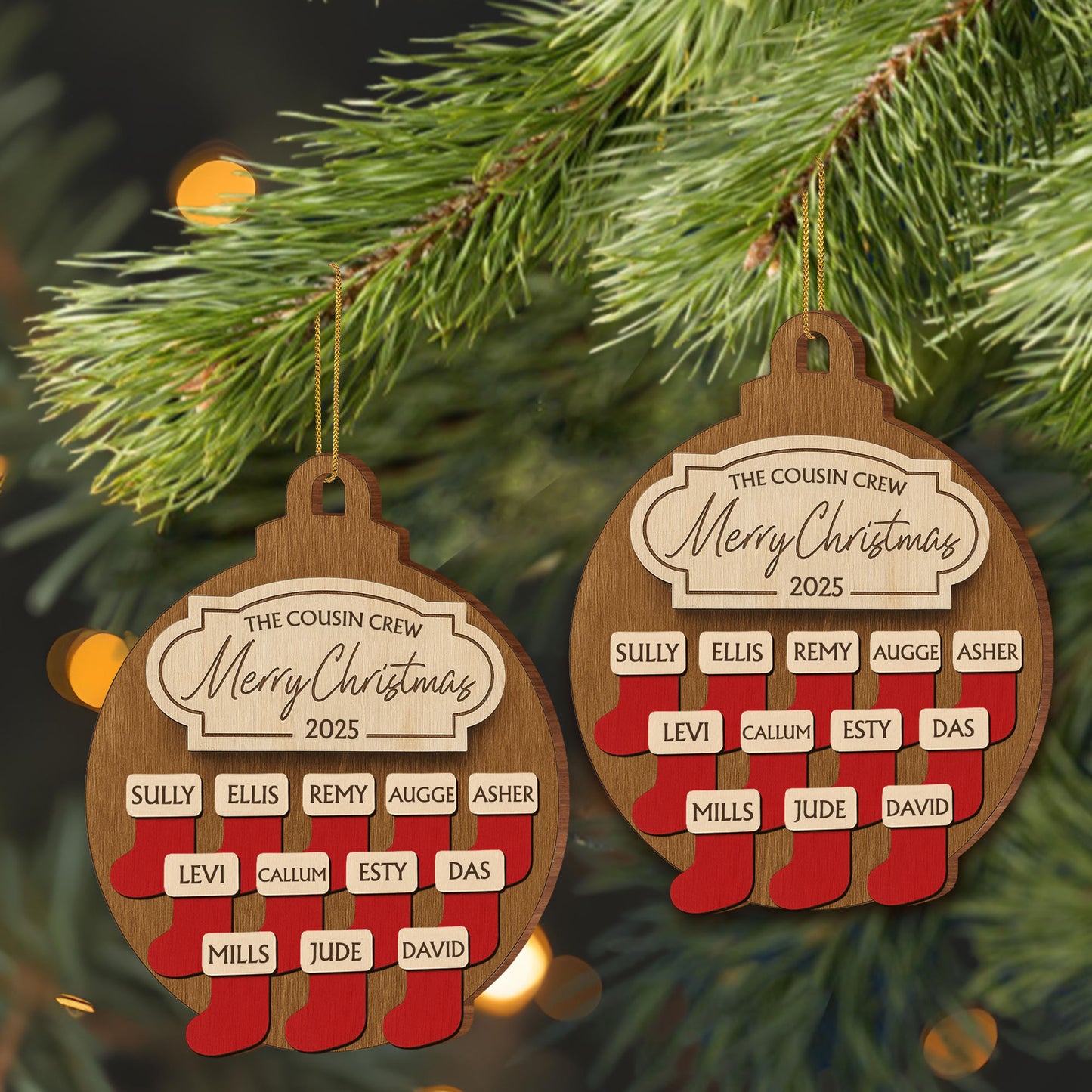 The Cousin Crew Merry Christmas Stockings Ornament