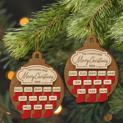 The Cousin Crew Merry Christmas Stockings Ornament