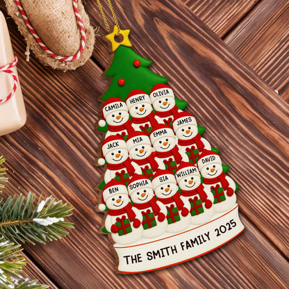 Celebrate Your Family With Customizable Snowmen Ornament