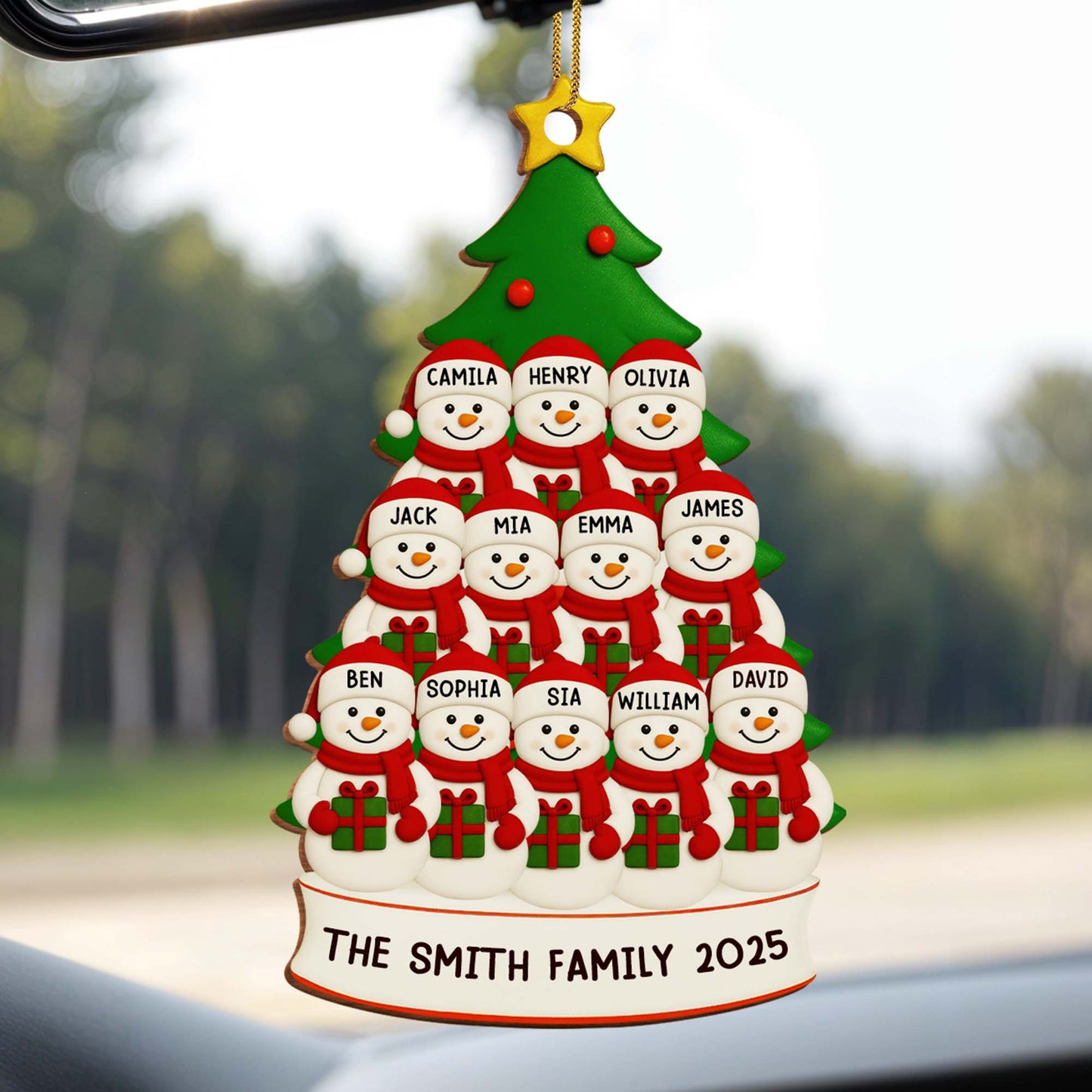 Celebrate Your Family With Customizable Snowmen Ornament