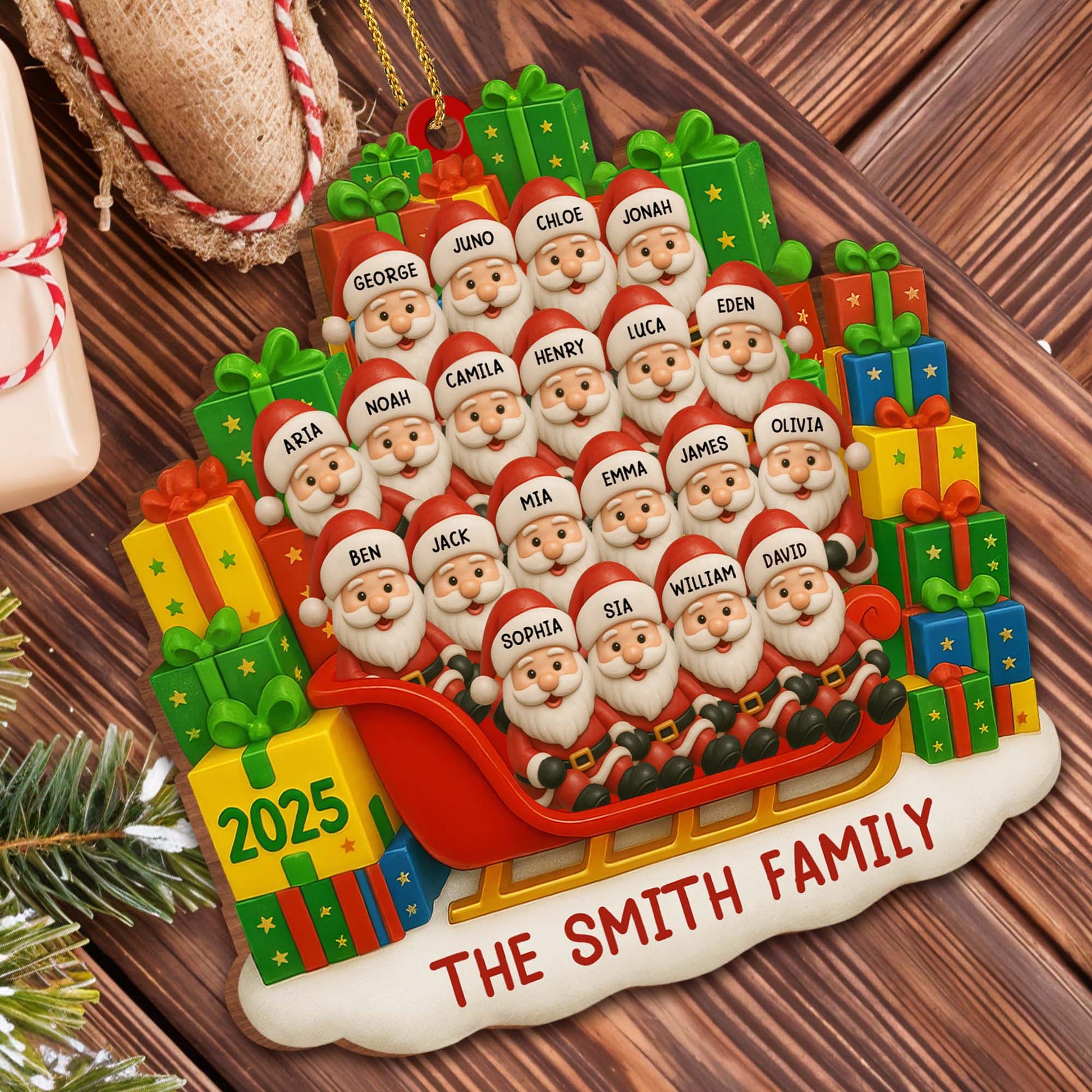 Celebrate Your Family's Unique Holiday Spirit With Santa-themed Ornament