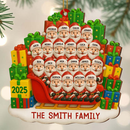 Celebrate Your Family's Unique Holiday Spirit With Santa-themed Ornament
