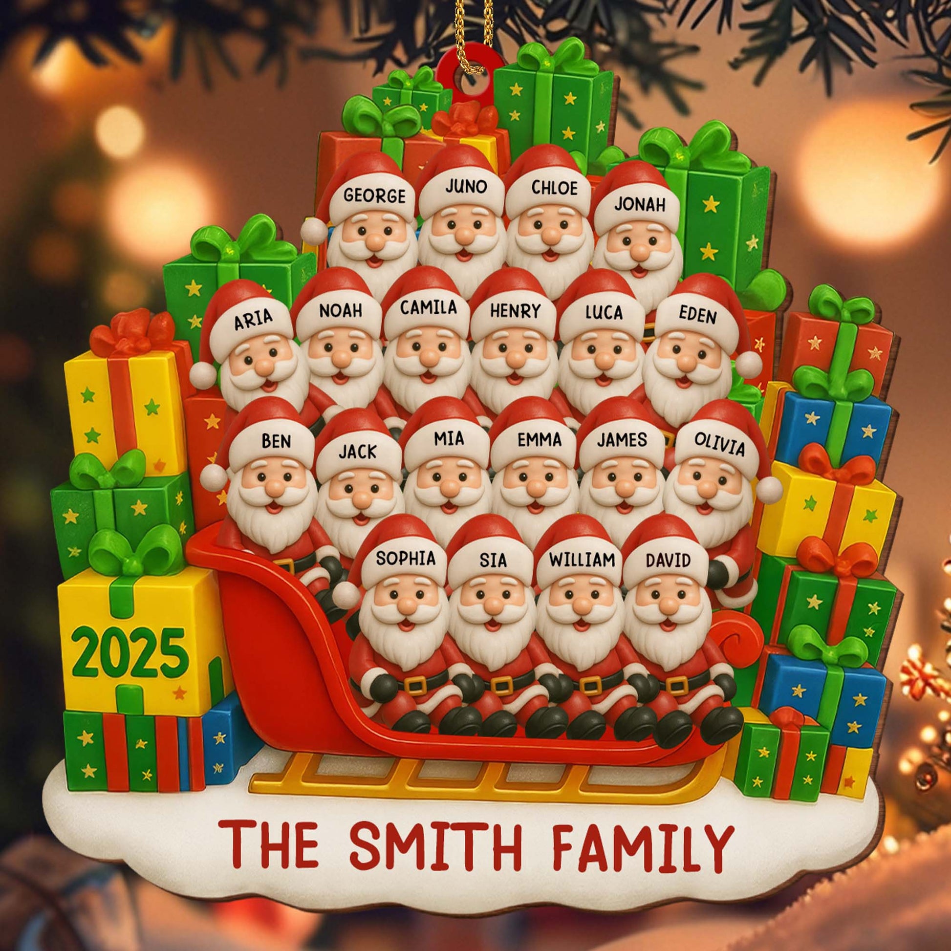 Celebrate Your Family's Unique Holiday Spirit With Santa-themed Ornament