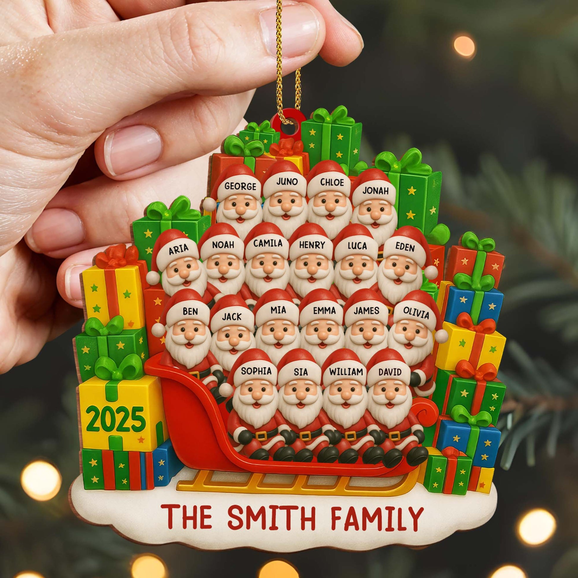 Celebrate Your Family's Unique Holiday Spirit With Santa-themed Ornament
