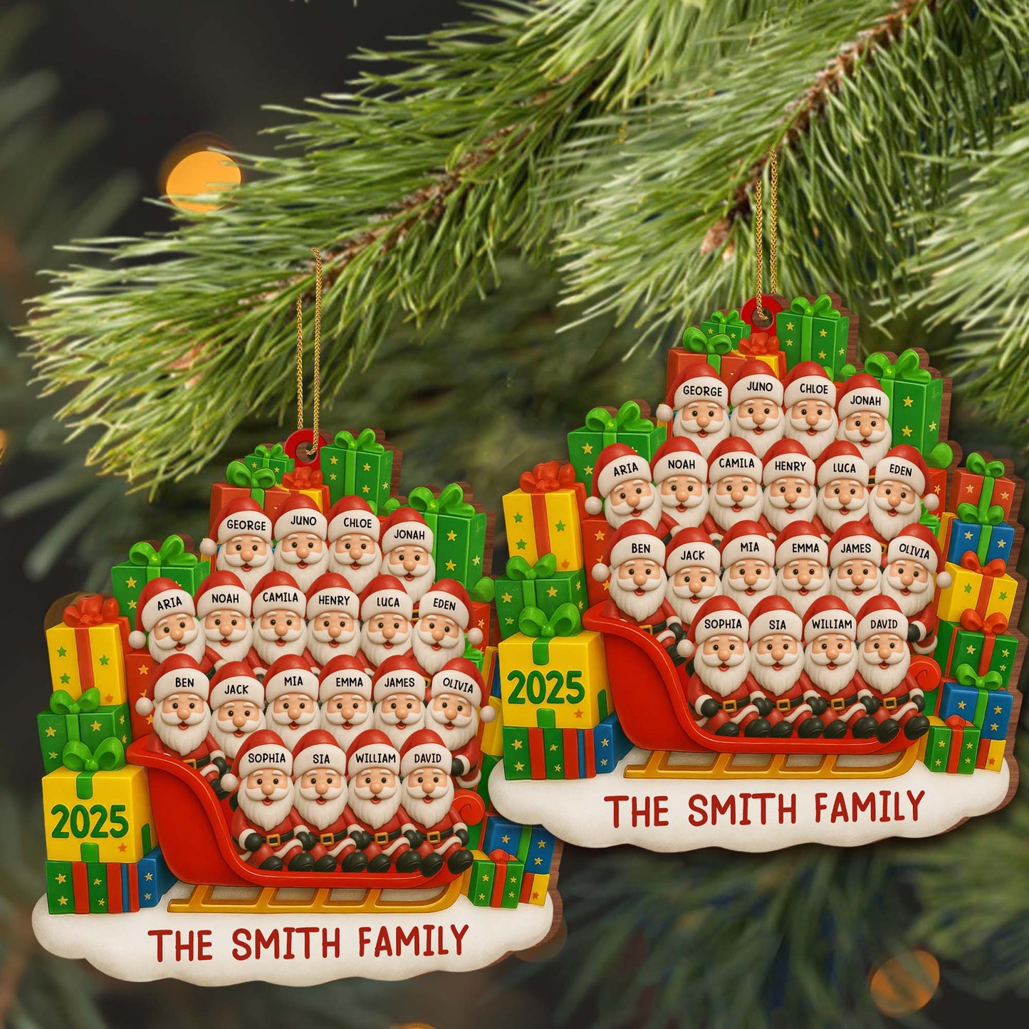Celebrate Your Family's Unique Holiday Spirit With Santa-themed Ornament
