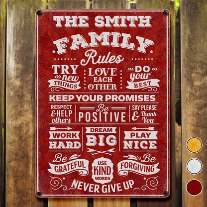 Family Rules: Try New Things, Love, Dream Big