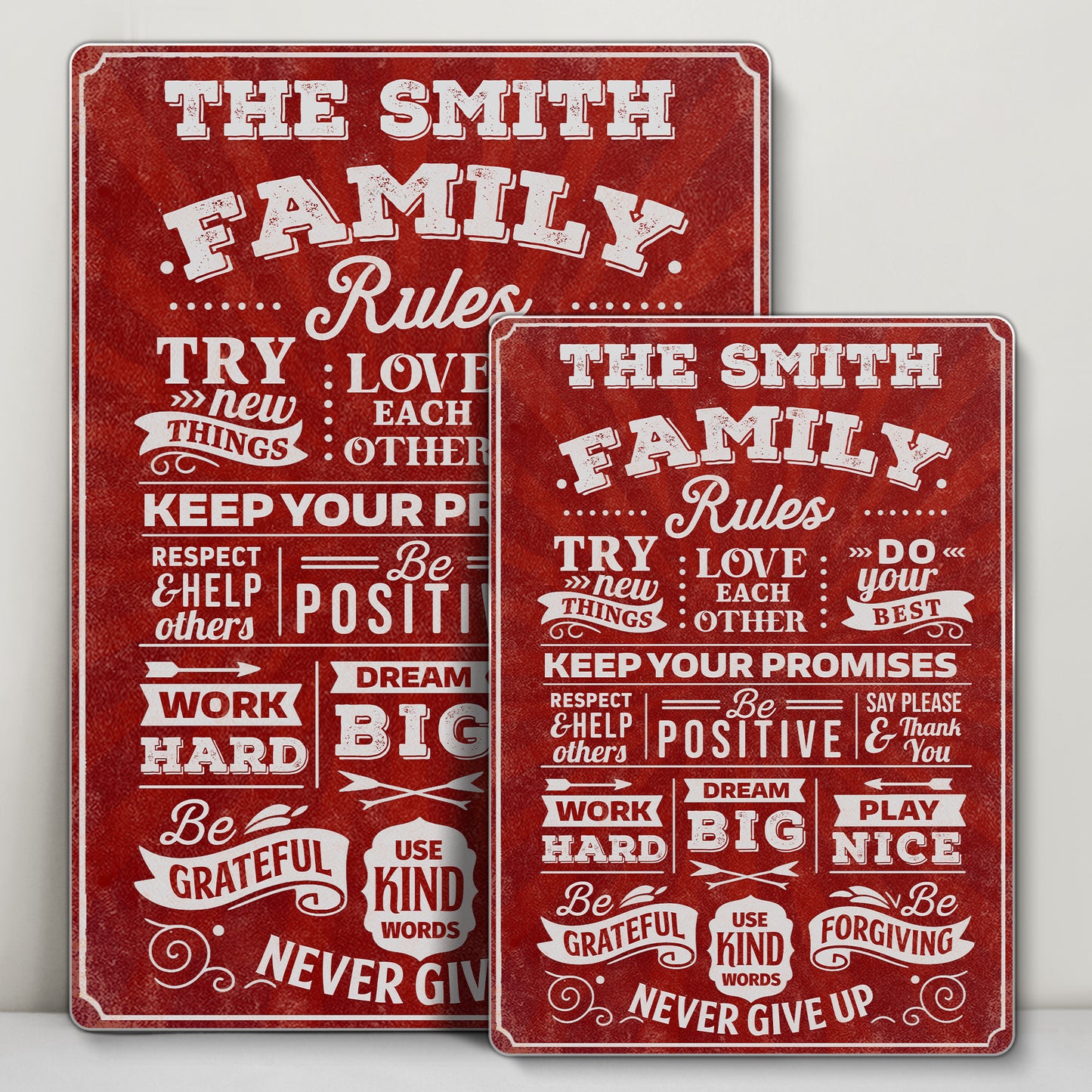 Family Rules: Try New Things, Love, Dream Big