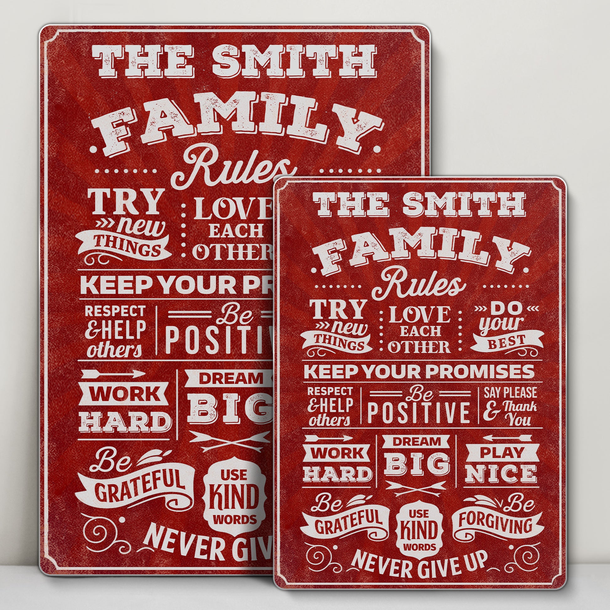 Family Rules: Try New Things, Love, Dream Big