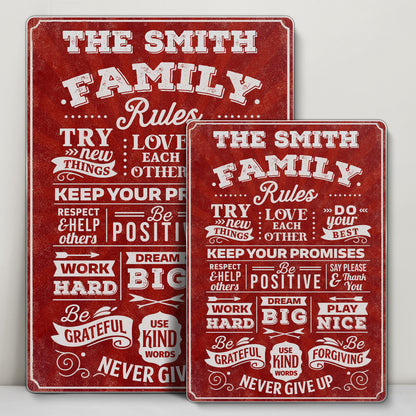 Family Rules: Try New Things, Love, Dream Big