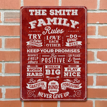 Family Rules: Try New Things, Love, Dream Big