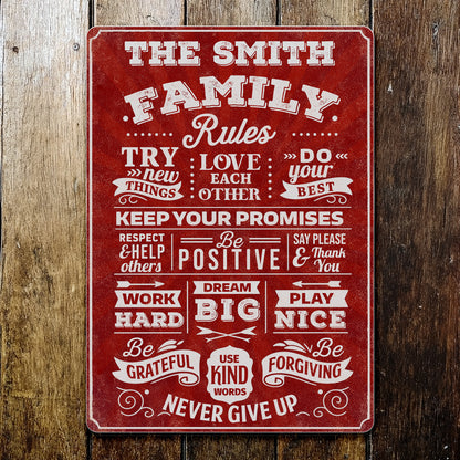 Family Rules: Try New Things, Love, Dream Big
