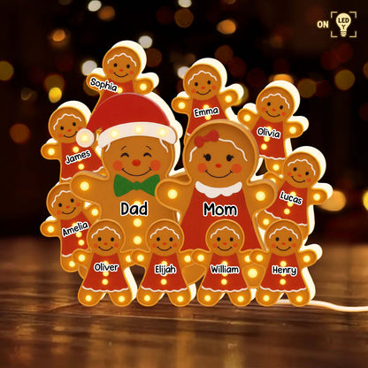 Customize Your Family Gingerbread LED Light Box