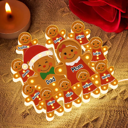 Customize Your Family Gingerbread LED Light Box