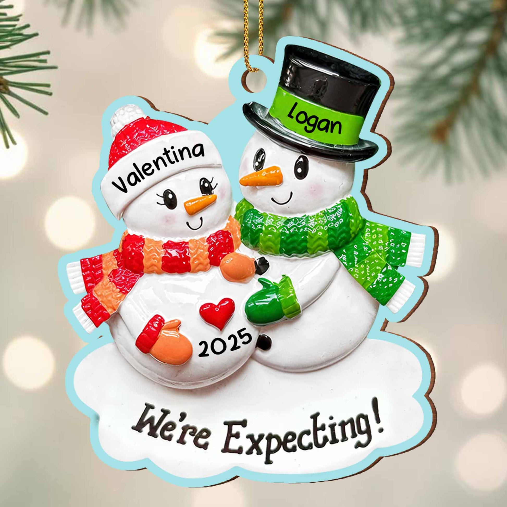 We're Expecting, Celebrate With Snowmen and Hearts