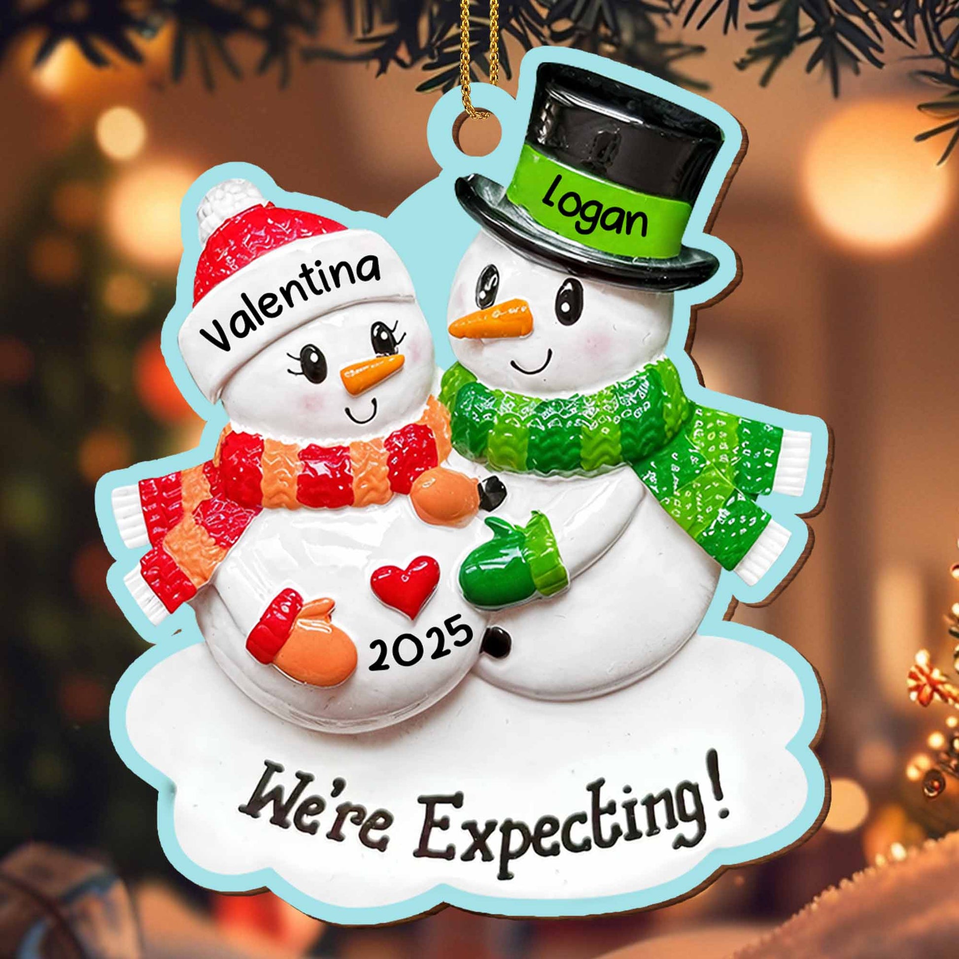 We're Expecting, Celebrate With Snowmen and Hearts