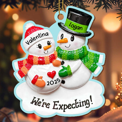 We're Expecting, Celebrate With Snowmen and Hearts