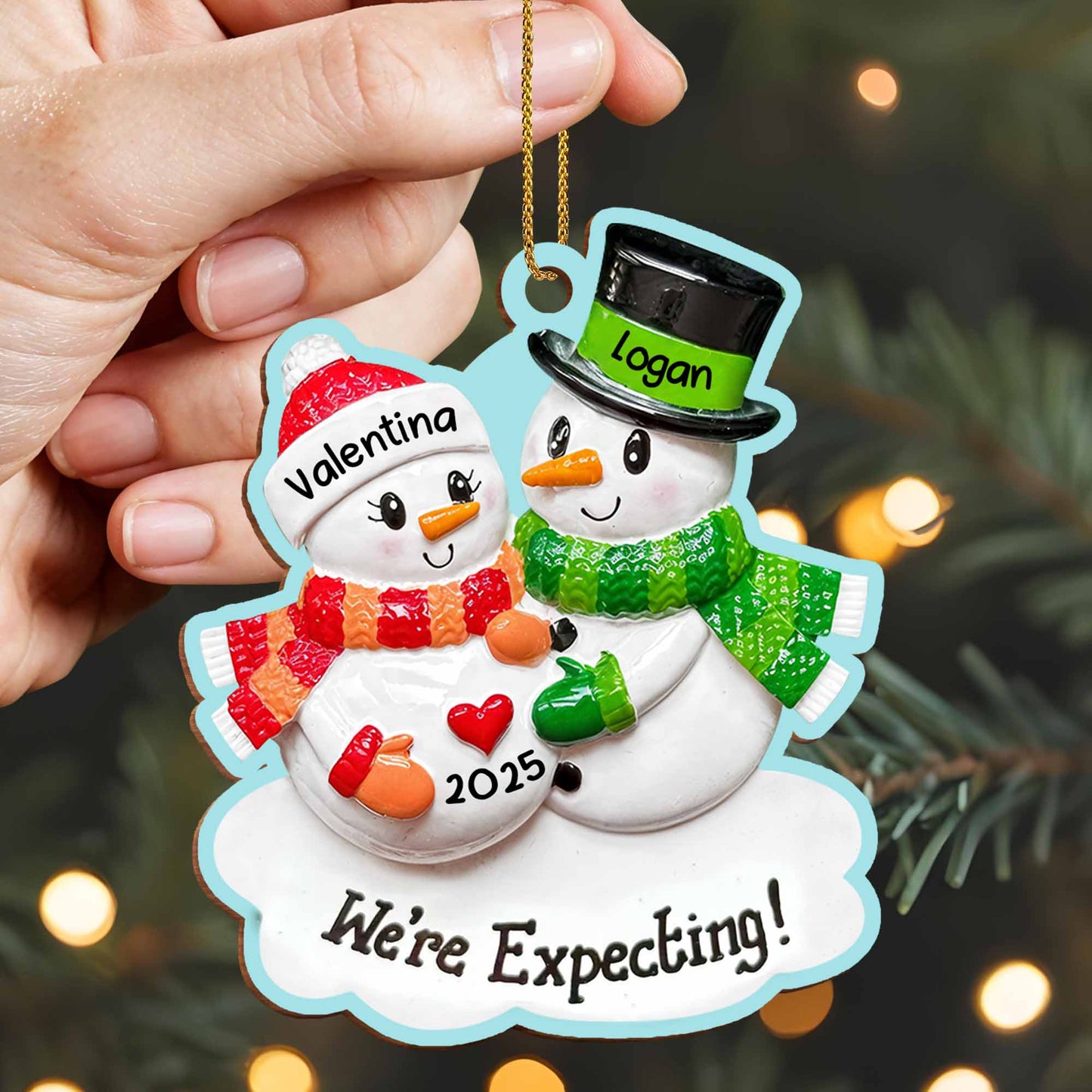 We're Expecting, Celebrate With Snowmen and Hearts