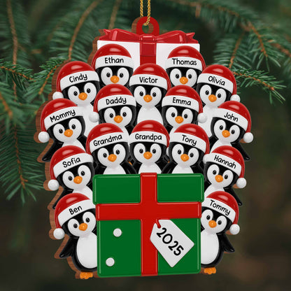 To [Customized], May Your Holidays Be Merry & Bright, Penguin and Gift Box