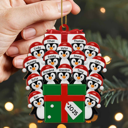 To [Customized], May Your Holidays Be Merry & Bright, Penguin and Gift Box