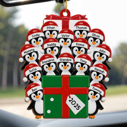 To [Customized], May Your Holidays Be Merry & Bright, Penguin and Gift Box