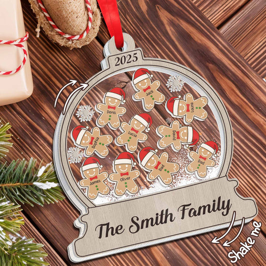 Shake Me, Gingerbread Man And Snowflakes Design