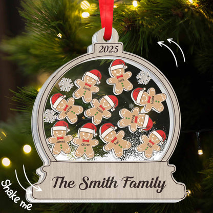 Shake Me, Gingerbread Man And Snowflakes Design