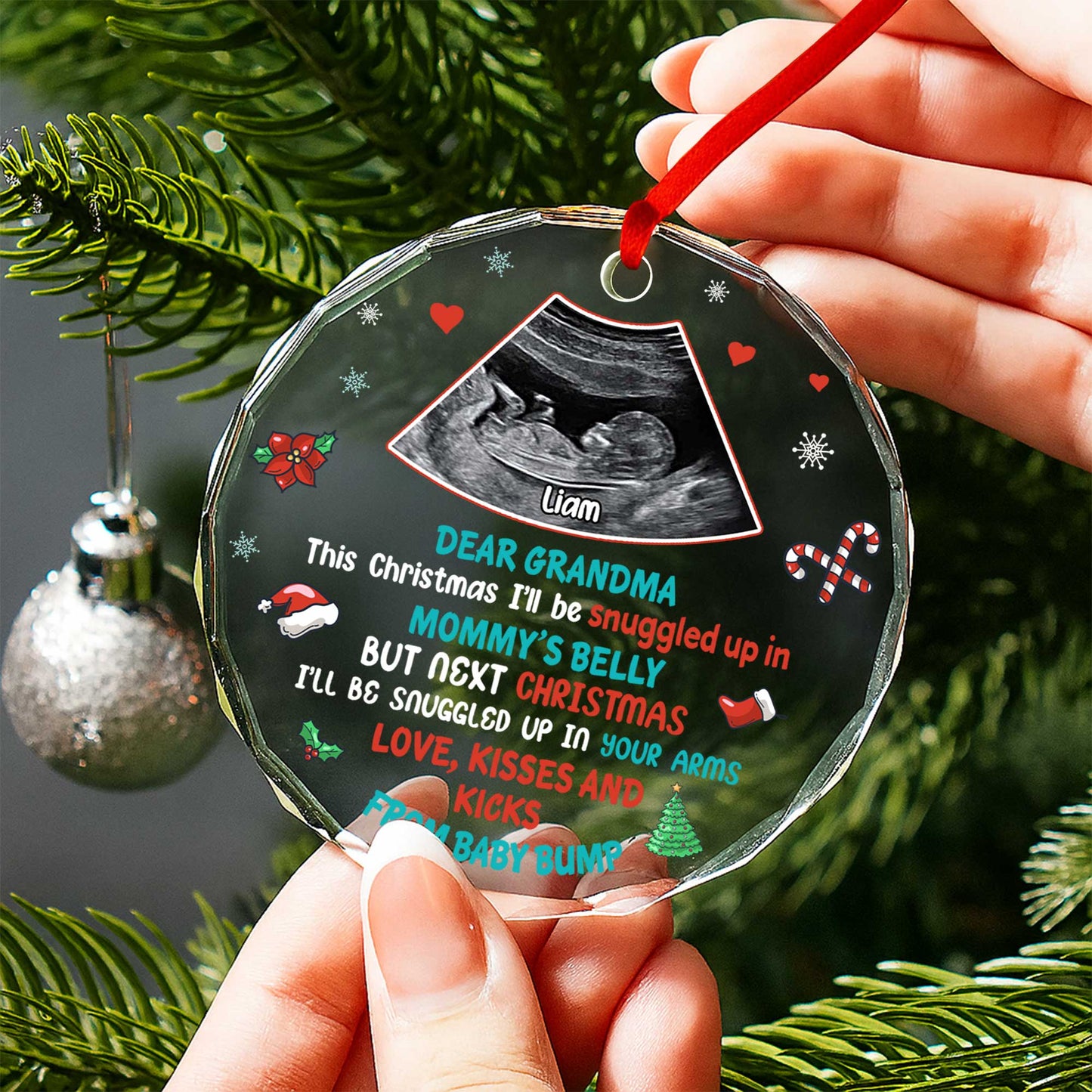 Dear Grandma Next Christmas Snugged in Your Arms, From Baby Bump