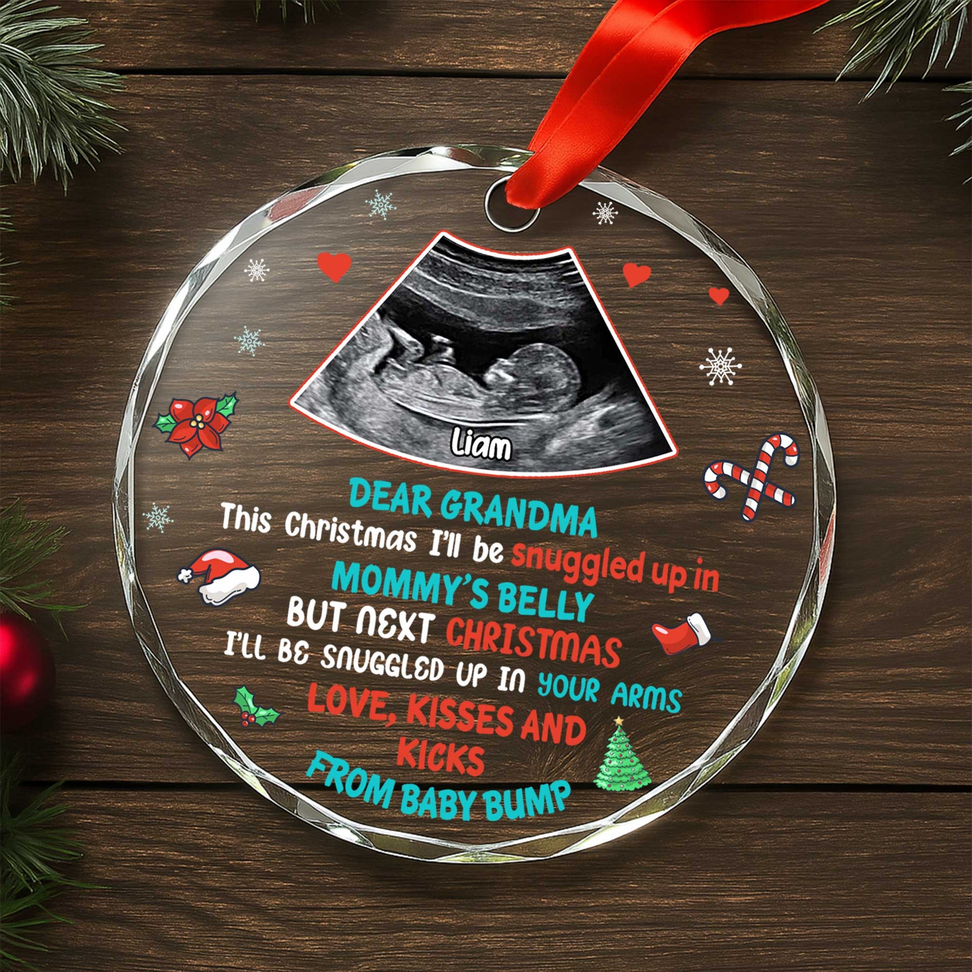 Dear Grandma Next Christmas Snugged in Your Arms, From Baby Bump