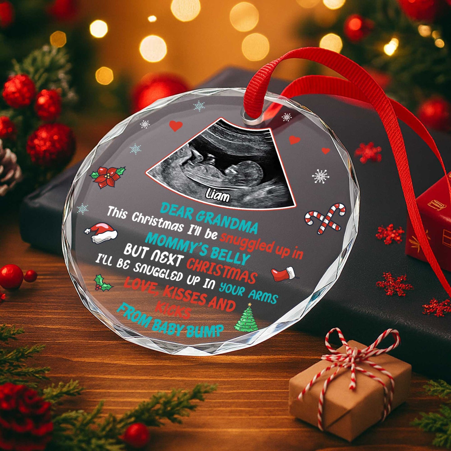 Dear Grandma Next Christmas Snugged in Your Arms, From Baby Bump