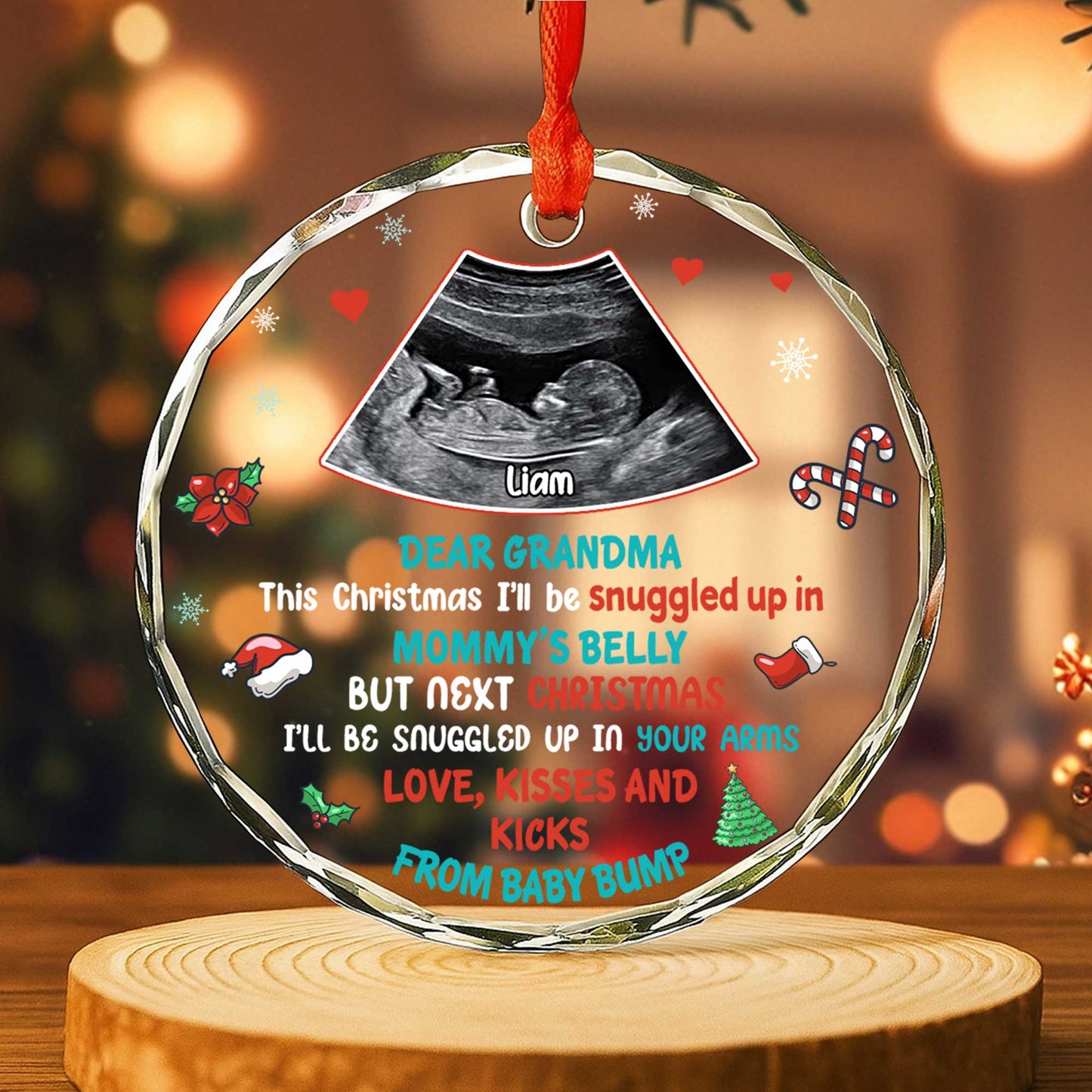 Dear Grandma Next Christmas Snugged in Your Arms, From Baby Bump