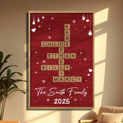 Celebrate Your Family With Scrabble Pieces And Hearts