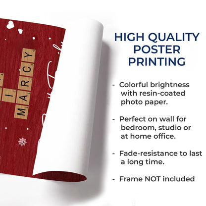 Celebrate Your Family With Scrabble Pieces And Hearts