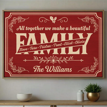 All Together We Make A Beautiful Family, Floral Design