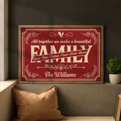 All Together We Make A Beautiful Family, Floral Design