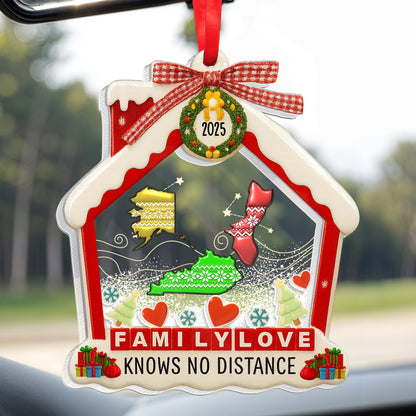 Family Love Knows No Distance, Christmas Ornament