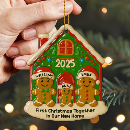 First Christmas Together In Our New Home With Gingerbread Family