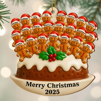 Merry Christmas With Gingerbread Men And Santa Hats