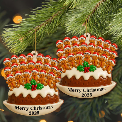 Merry Christmas With Gingerbread Men And Santa Hats
