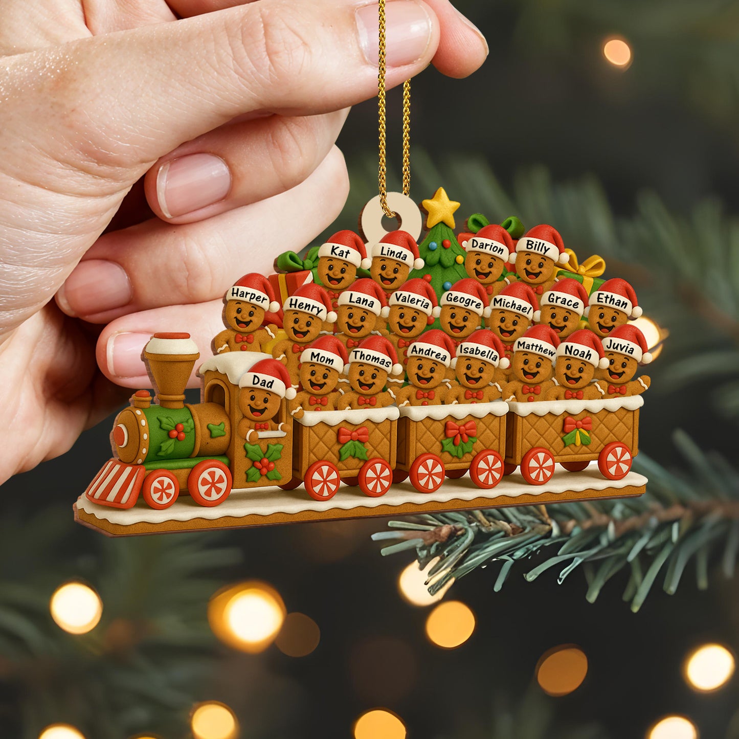 Christmas Express With Cheerful Gingerbread Passengers
