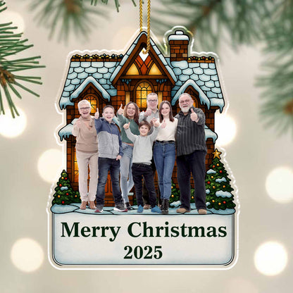 Merry Christmas Family House Ornament