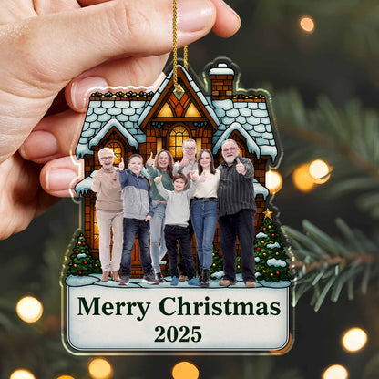 Merry Christmas Family House Ornament