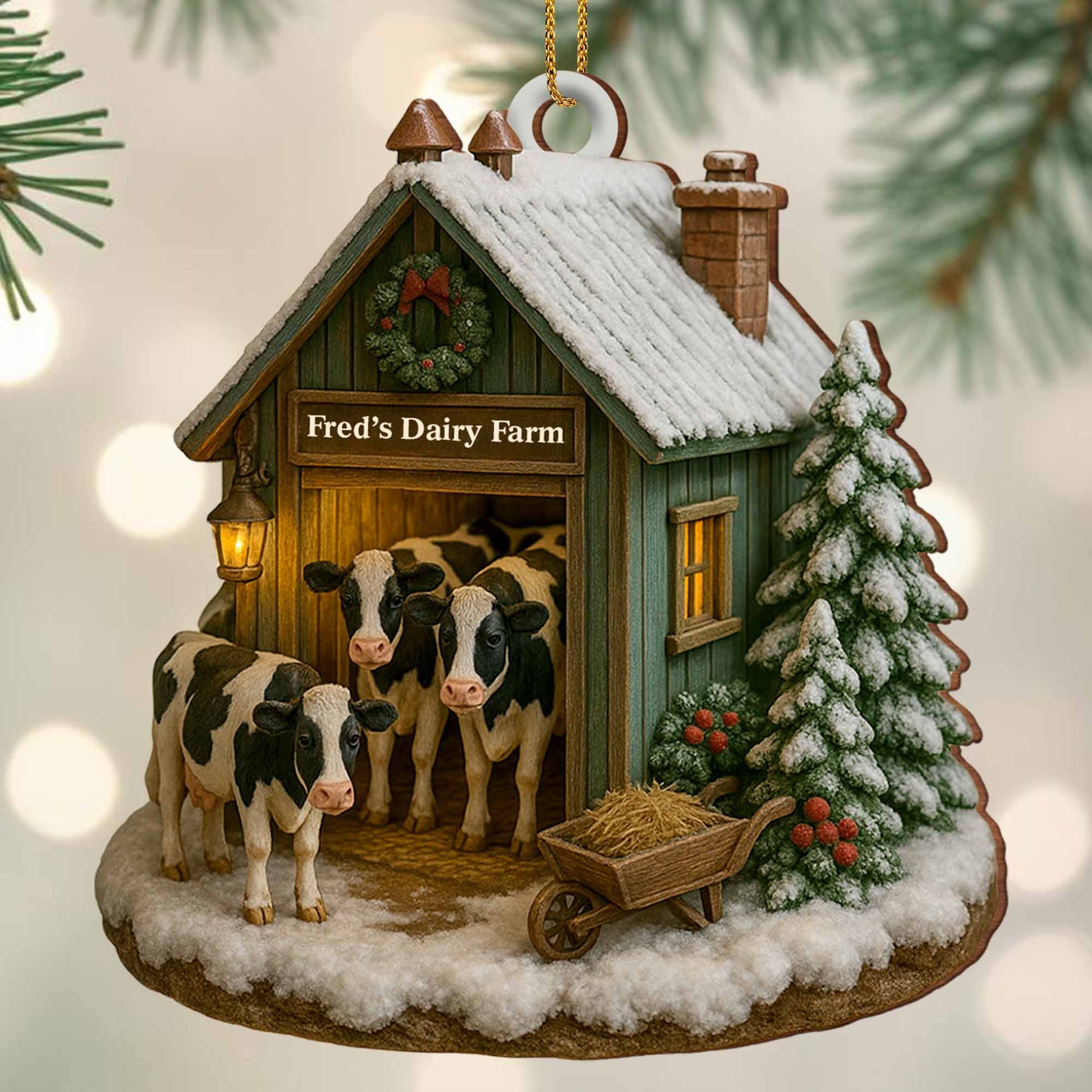 Cozy Winter Scene At Fred's Dairy Farm