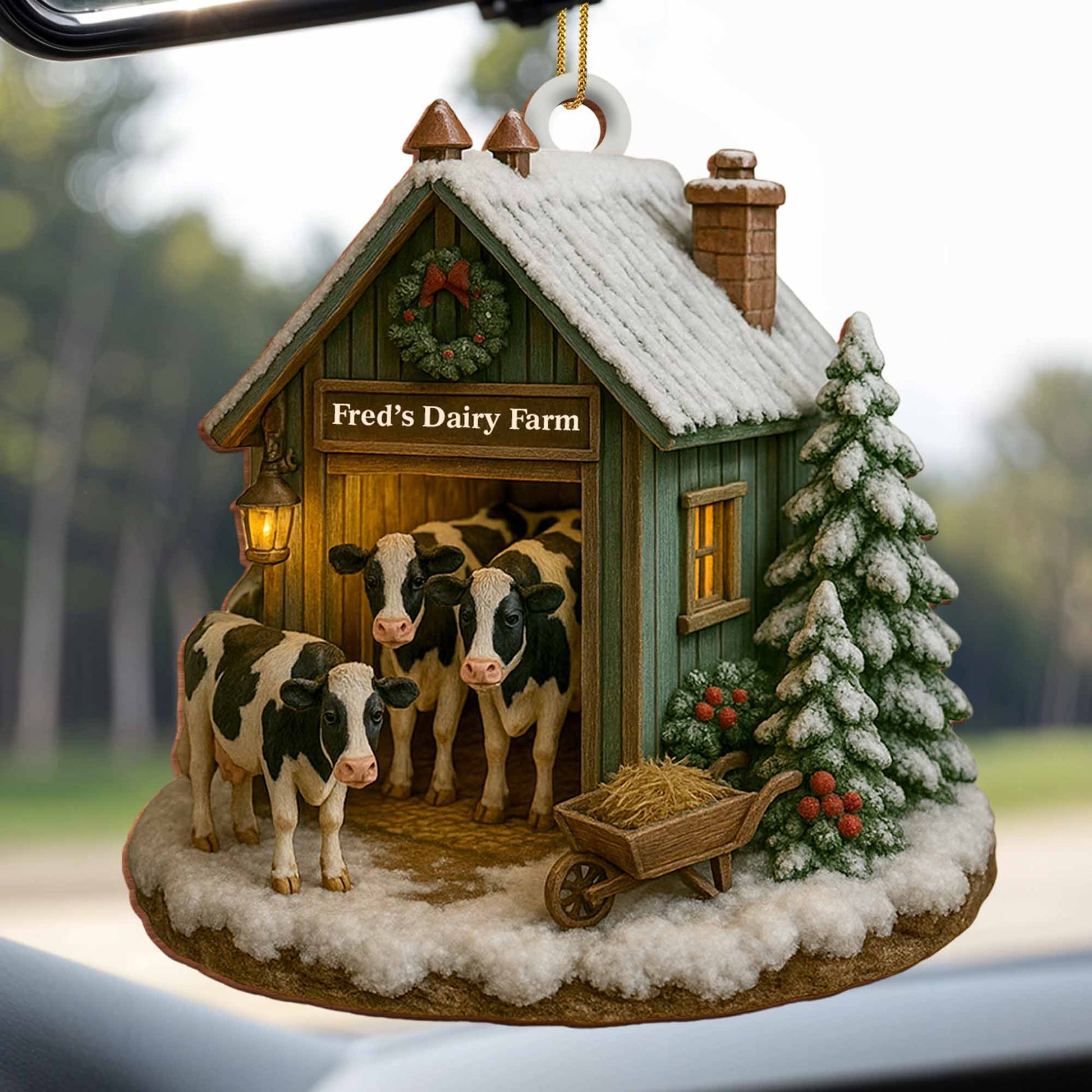 Cozy Winter Scene At Fred's Dairy Farm