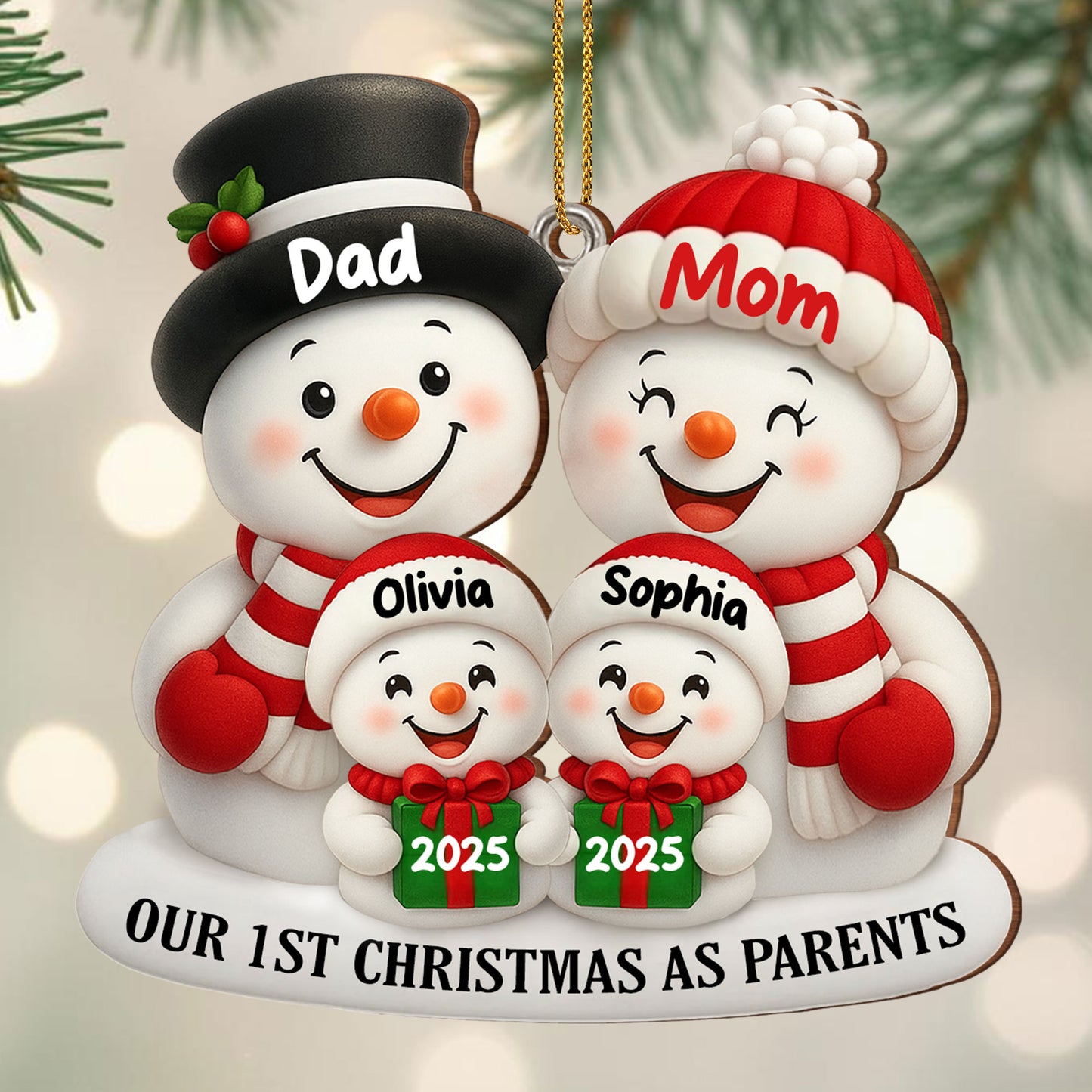 Our 1st Christmas As Parents With Snowmen Family
