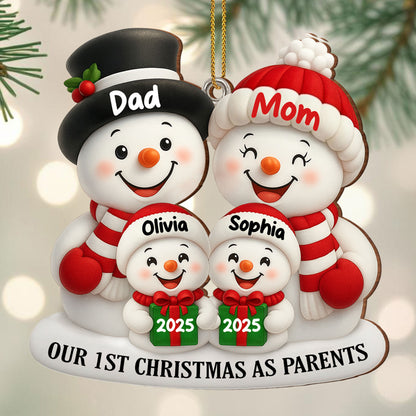Our 1st Christmas As Parents With Snowmen Family